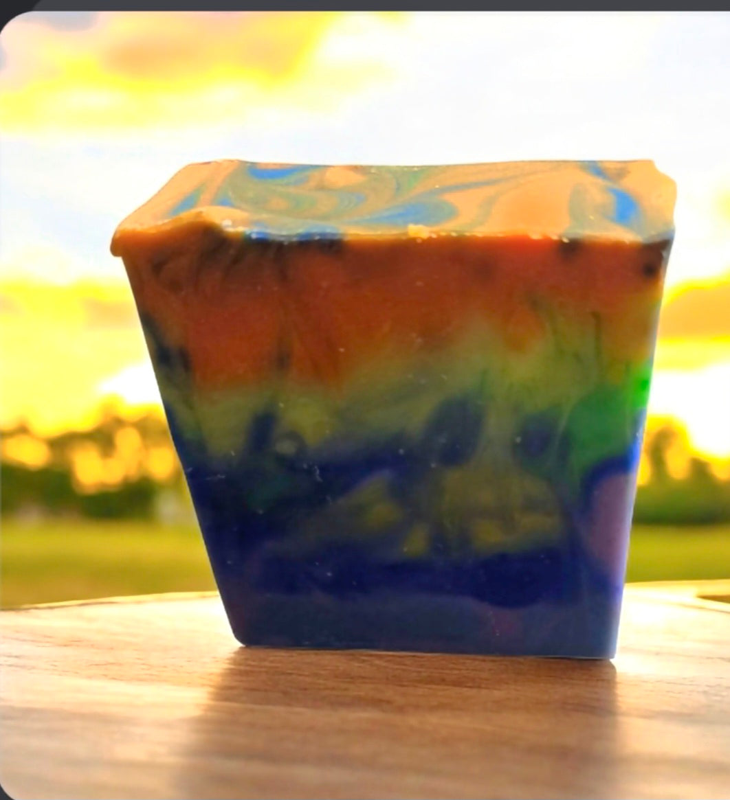 Rainbow soap